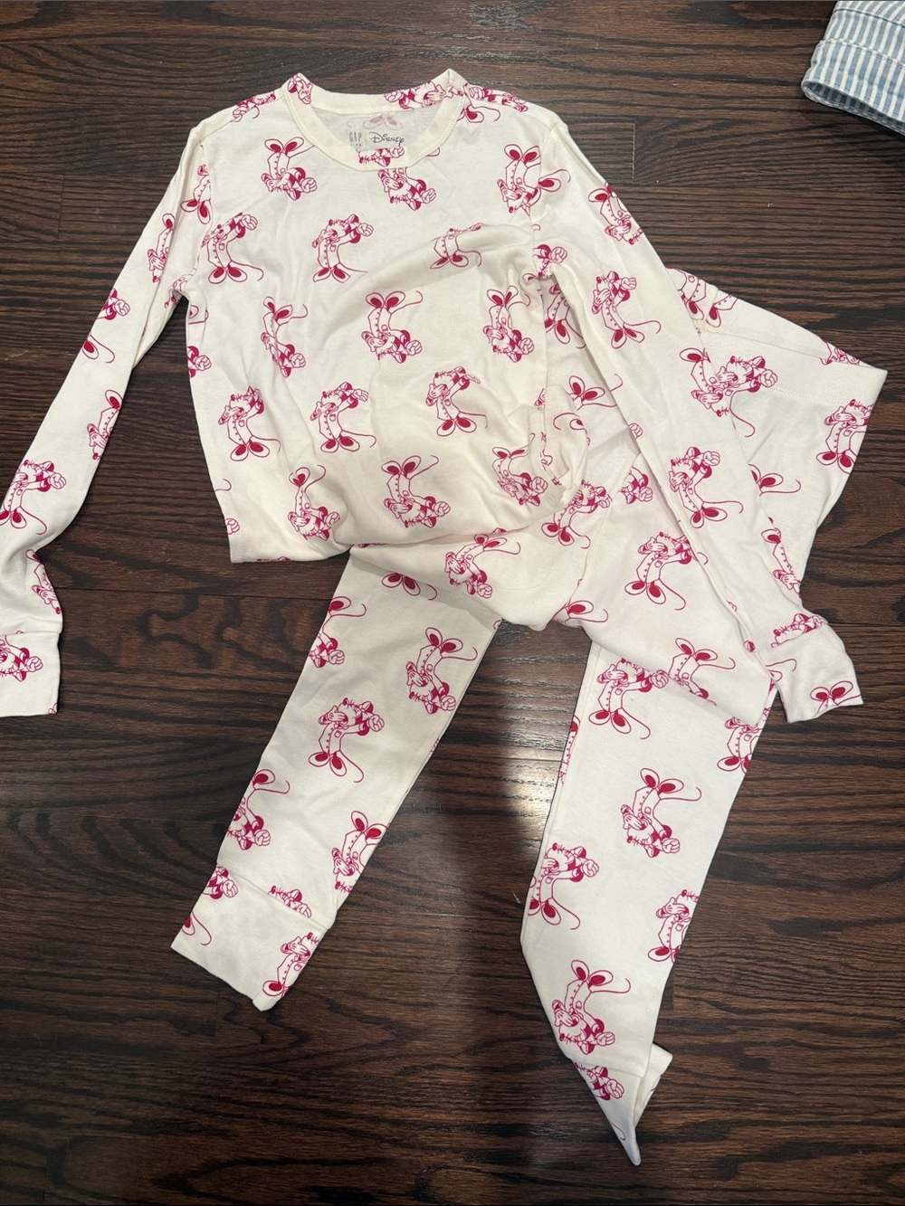 Gap Disney Girls Pink Minnie Print Pajama Set size 10